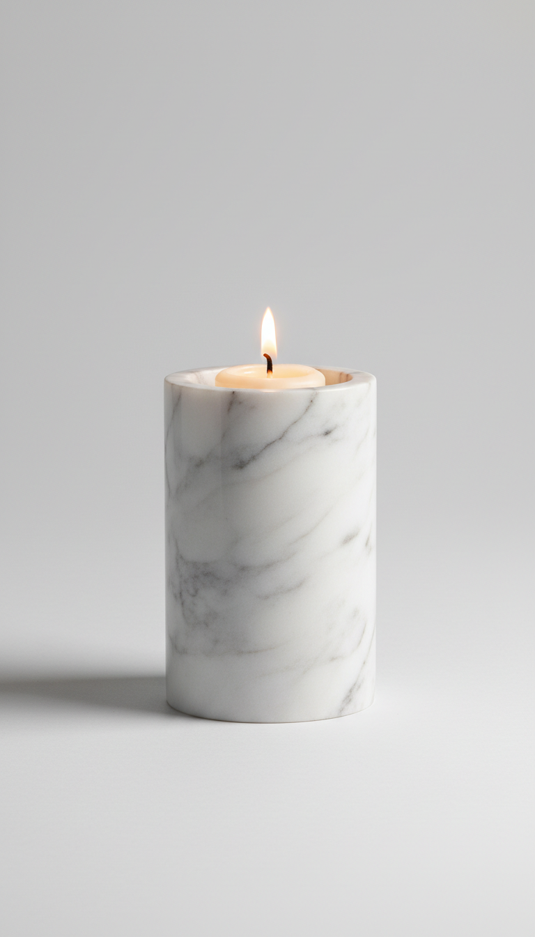 Minimalist Marble Candle Holder