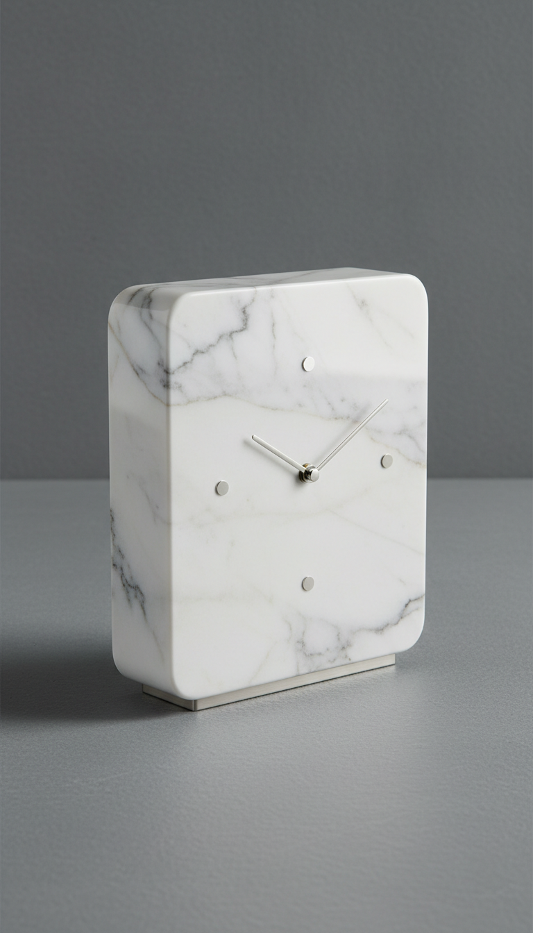Marble Desk Clock