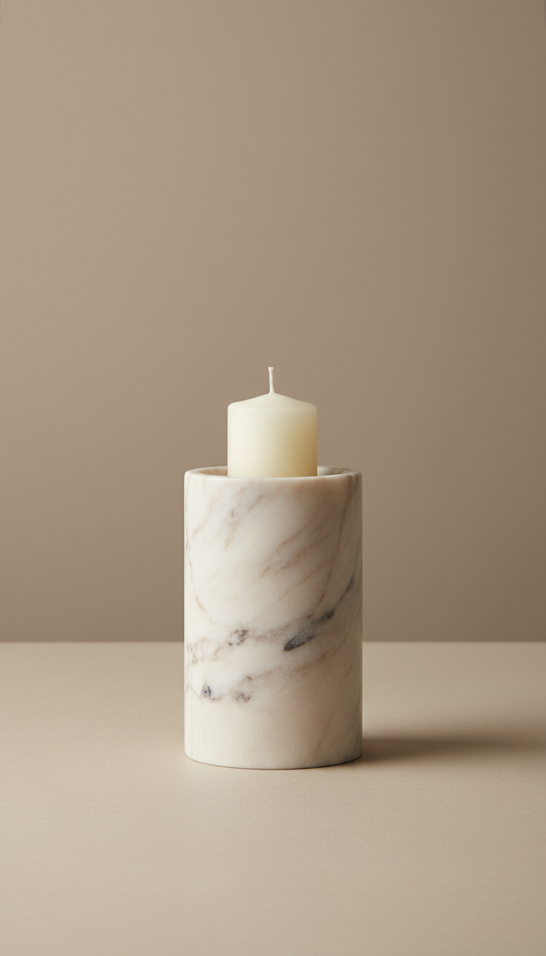 Contemporary Marble Candle Holder