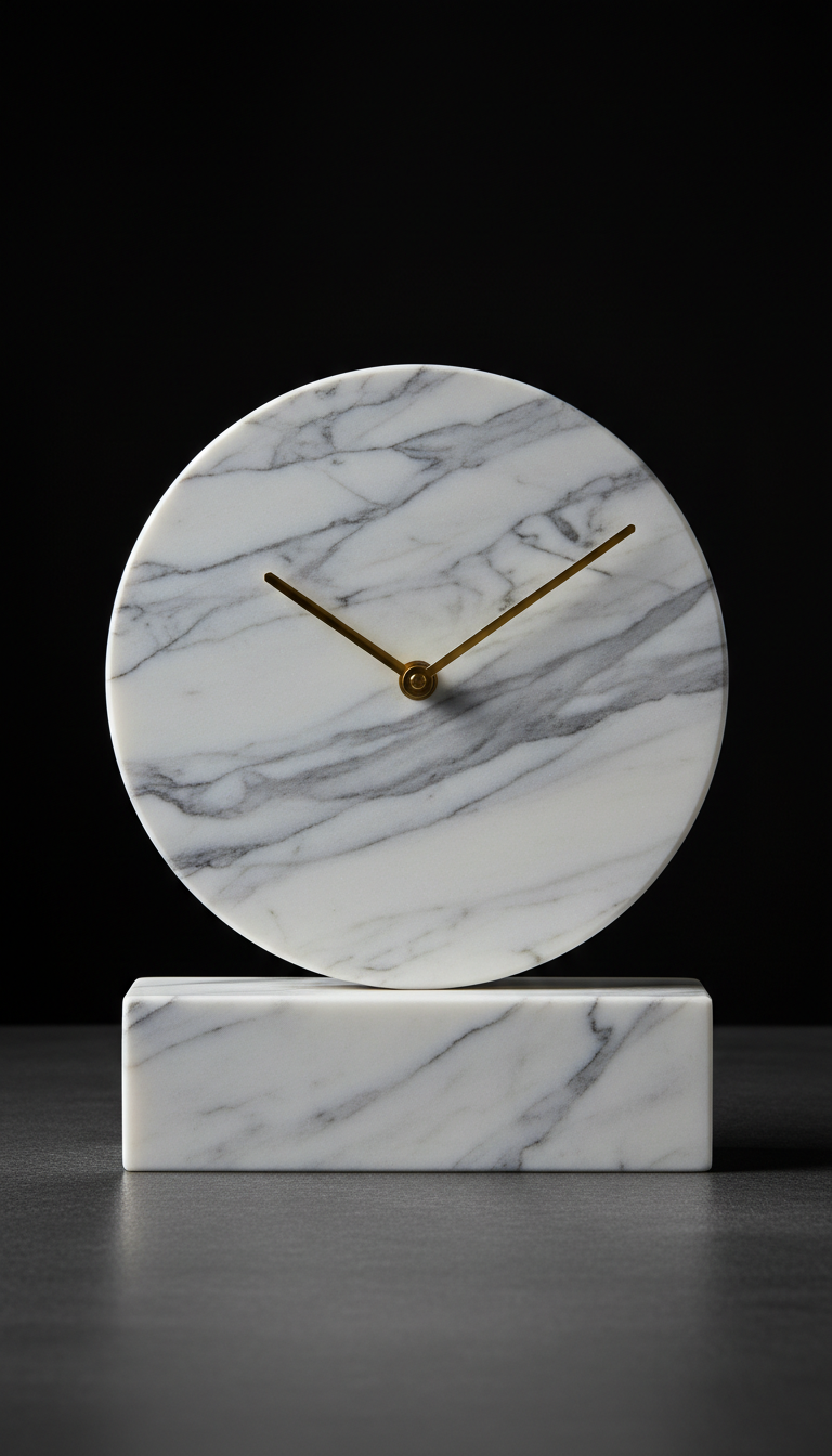 Minimalist Marble Table Clock