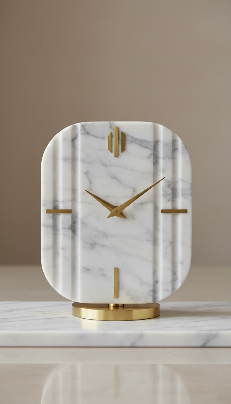 Marble Table Clock