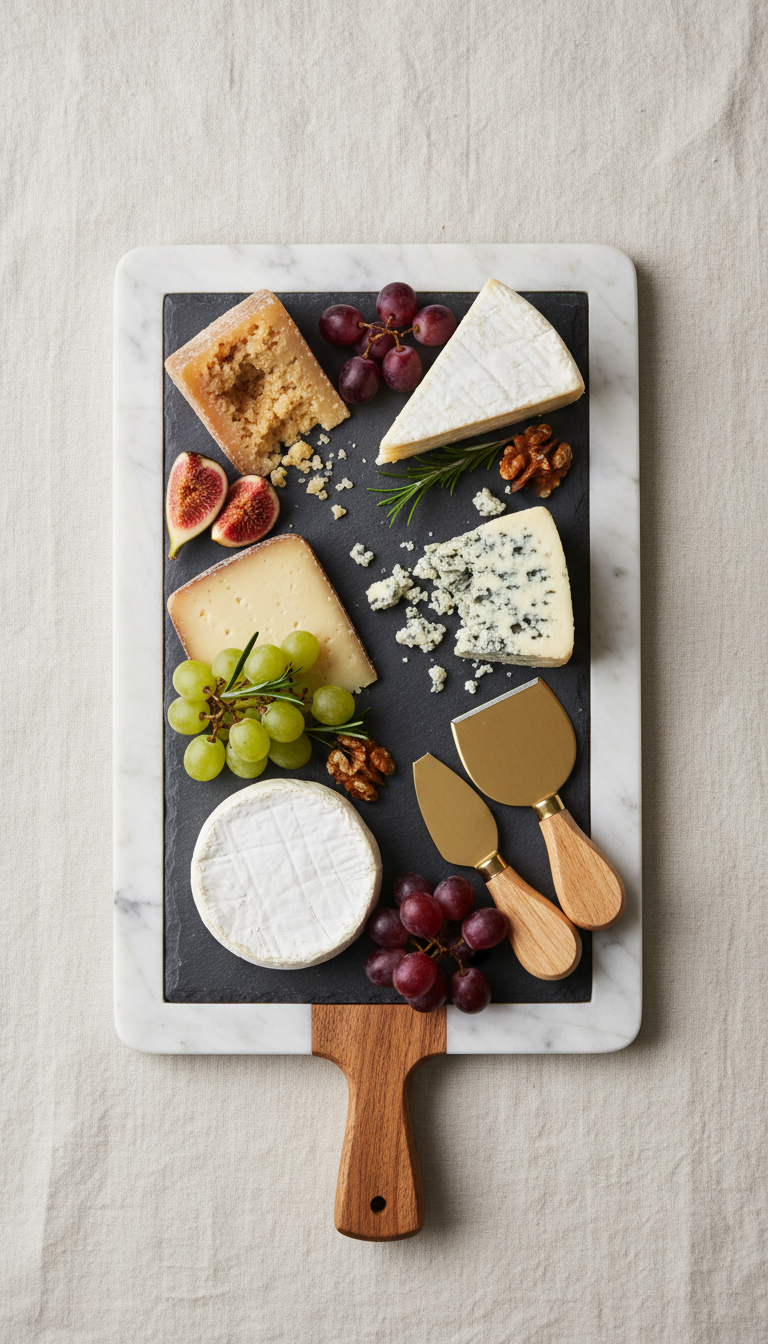 Marble and Slate Cheese Board