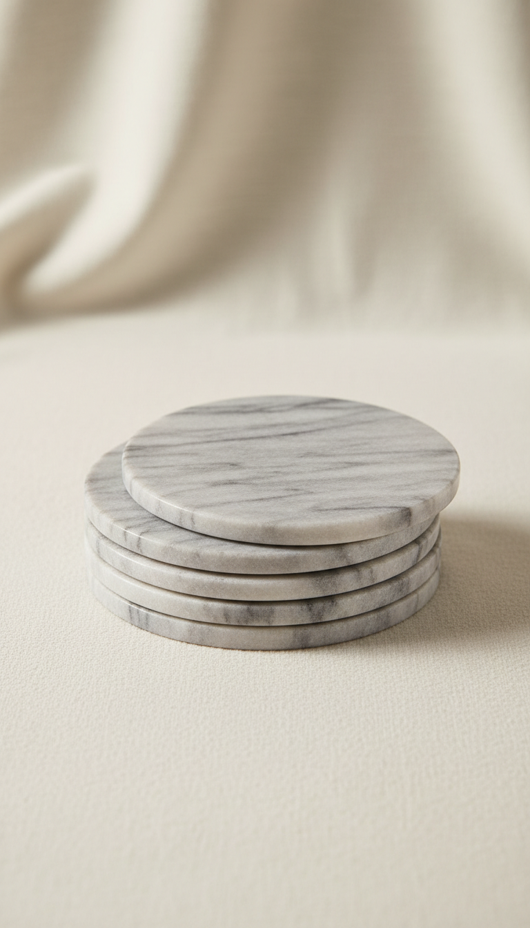 Elegant Marble Coaster Set
